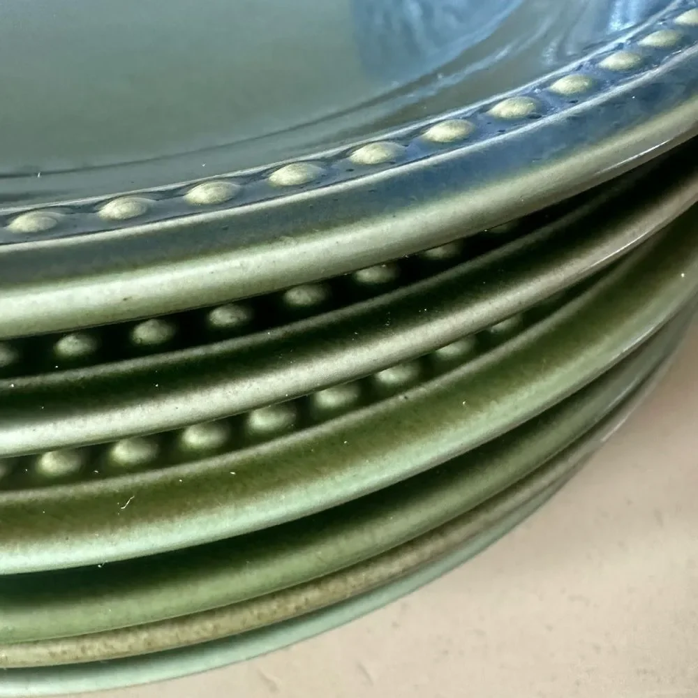 Pier 1 Clove (6) Stoneware Saucer Plates 8.5”